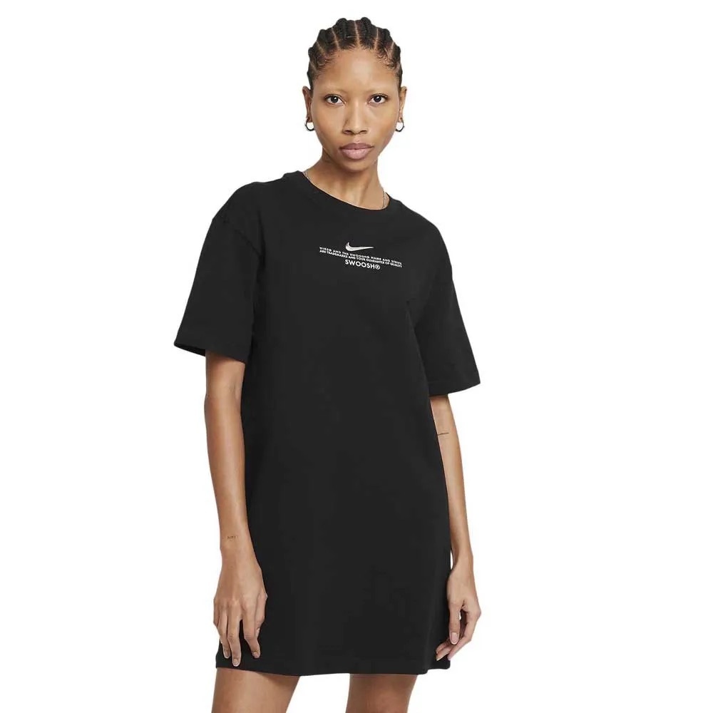 💋Nike Women's Black Swoosh T-Shirt Dress